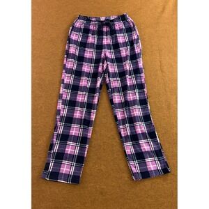Heat Holders Womens Small Purple Plaid Thermal Fleece Pajama Pants New
